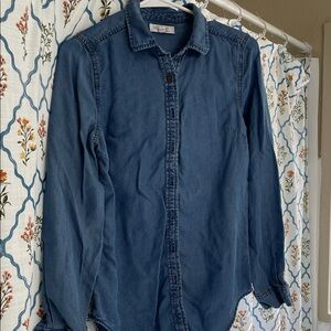 Wyld Hart Blue Denim Button-Up Shirt